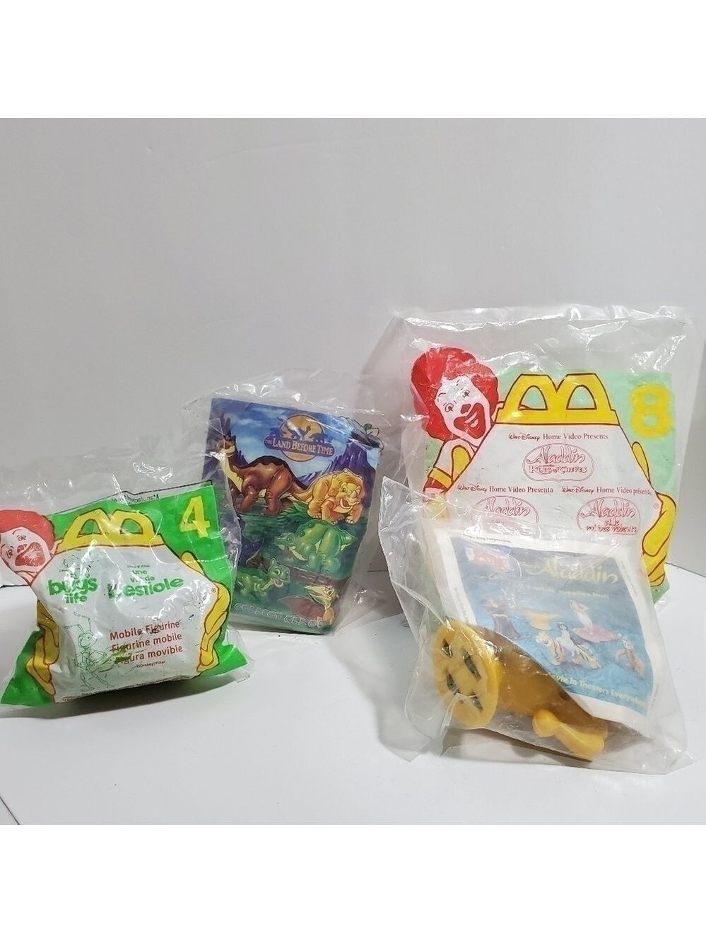 Vintage lot of 4 McDonald's Burger King Happy meal toys